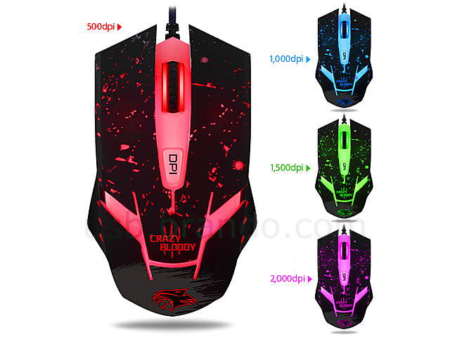 USB Crazy Bloody Gaming Mouse