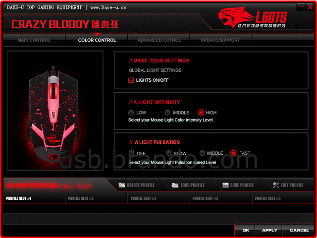 USB Crazy Bloody Gaming Mouse