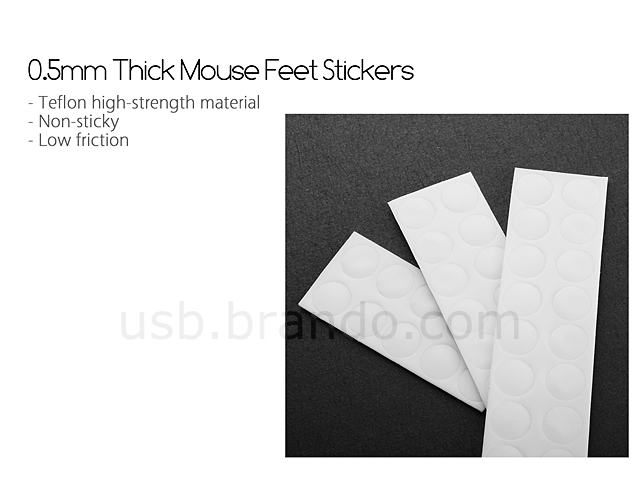 0.5mm Thick Mouse Feet Stickers