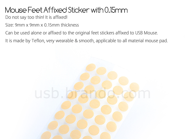 0.15mm Thick Mouse Feet Affixed Sticker