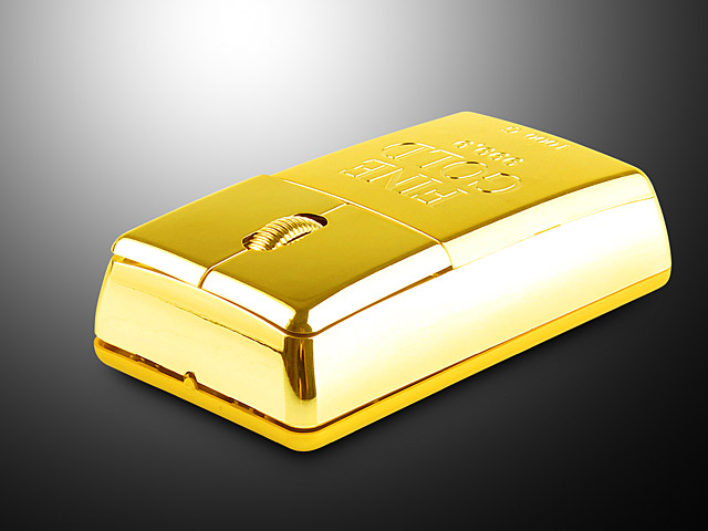 Gold Bar Wireless USB Mouse