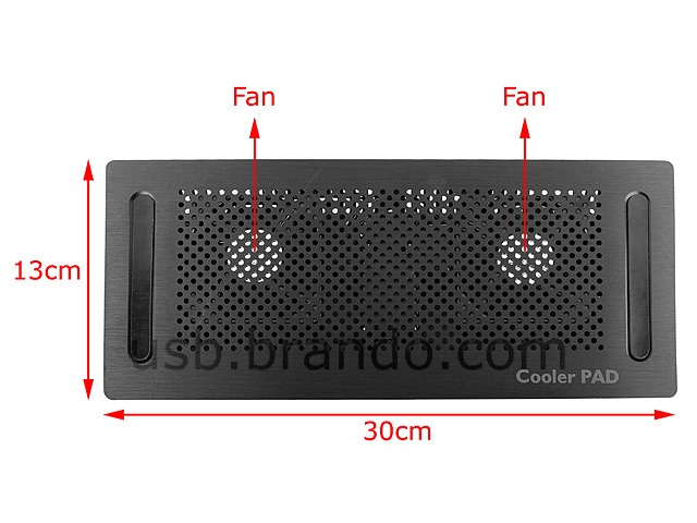 USB Aluminum Notebook Cooling Pad II