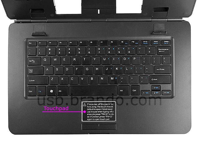 USB Notebook Cooling Pad with Keyboard + Touchpad