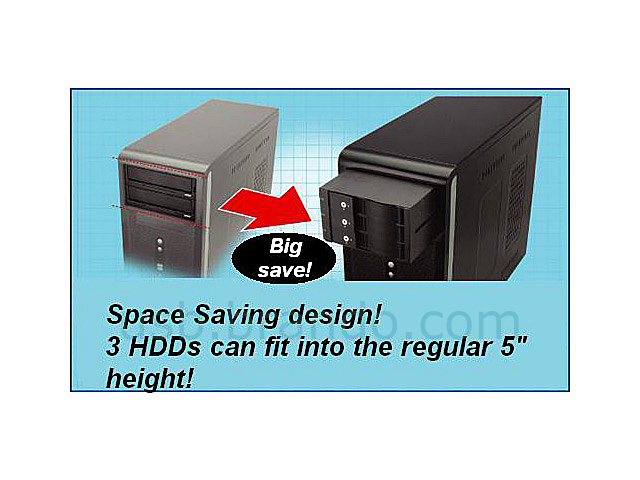 Triple 3.5" SATA/SAS HDD Rack