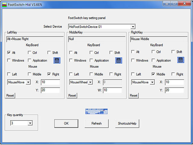 USB Triple Foot Switch III