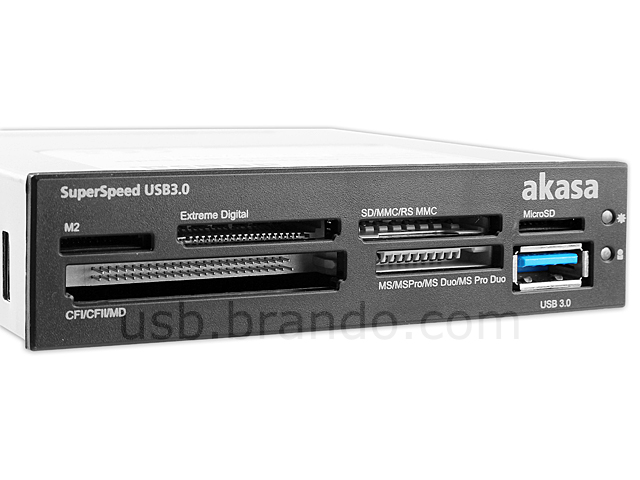 Akasa USB 3.0 3.5" Front Panel All-in-One Card Reader