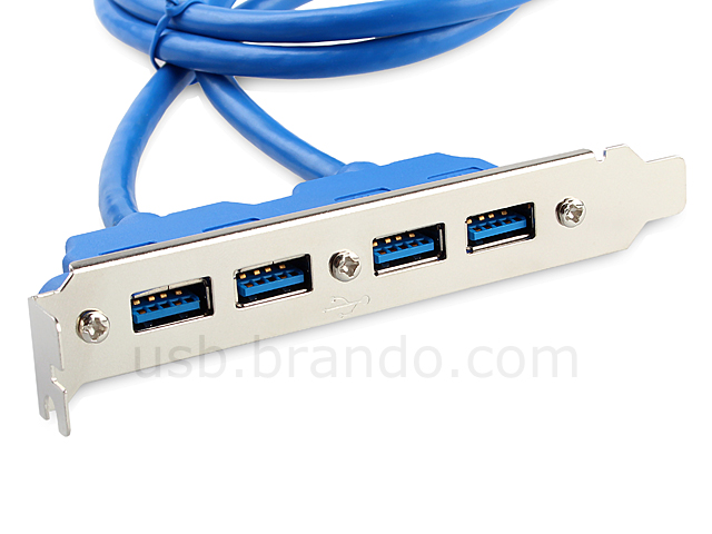 USB 3.0 Dual 20-Pin Header to USB 3.0 4-Port Hub Bracket