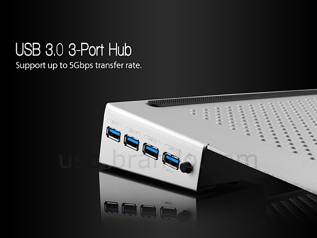 USB Notebook Cooling Pad with USB 3.0 3-Port Hub