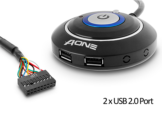 Desktop Power Button with 2 x USB 2.0 Ports