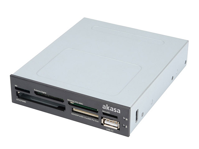 Akasa USB 2.0 3.5" Front Panel All-in-One Card Reader