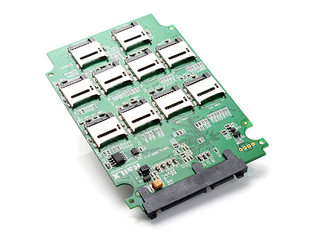 10 x micro SD to SATA SSD Adapter & RAID Quad 2.5" SATA Converter