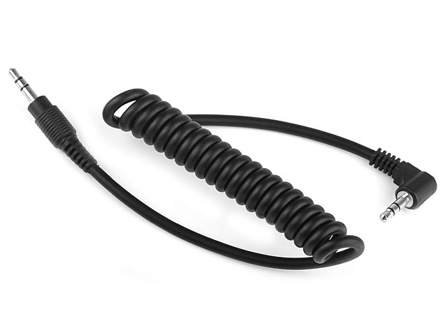 3.5mm Male to Male Right Angle Curled AUX Audio Cable