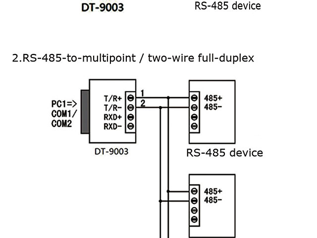 Passive RS232 to RS422/RS485 Converter