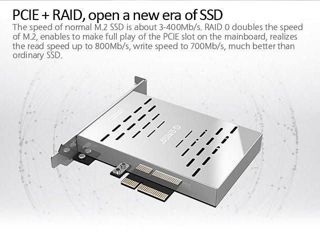 ORICO PCle M.2 SSD RAID Card (PRS2)