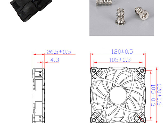 Vegas 7 12cm LED Cooling Fan