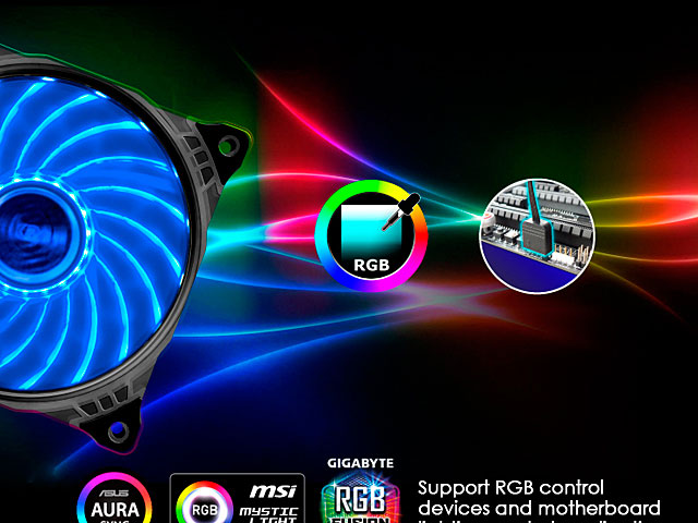 Vegas X7 12cm RGB LED Cooling Fan