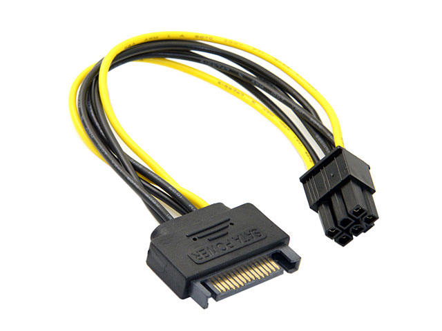 PCI-E 1x to 16x Mining Machine Extender Riser Adapter USB 3.0 & 6-Pin Power Cable