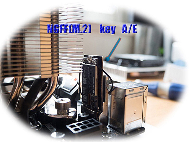 BCM94360CS2 BCM943224PCIEBT2 Wireless Card to NGFF M.2 Key A/E Adapter
