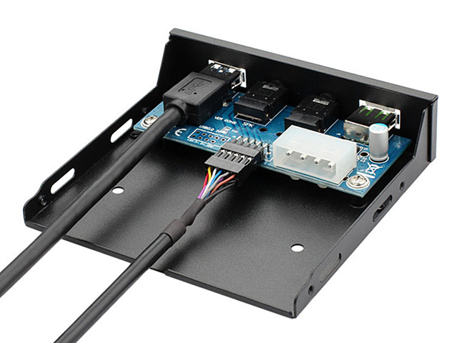 USB 3.0 3.5" Front Panel (1-Port USB 3.0 + HD-Audio Port + 5V/2.4A Power Supply)