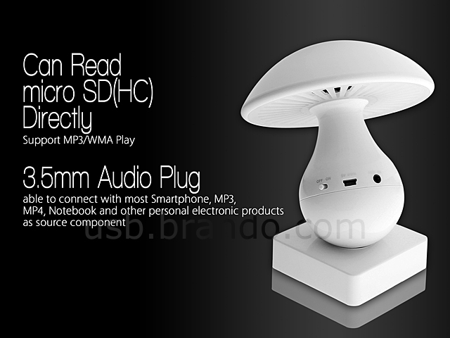 Bluetooth Mushroom MP3 Player with Lamp