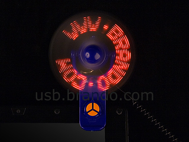 USB LED Message Clip Fan