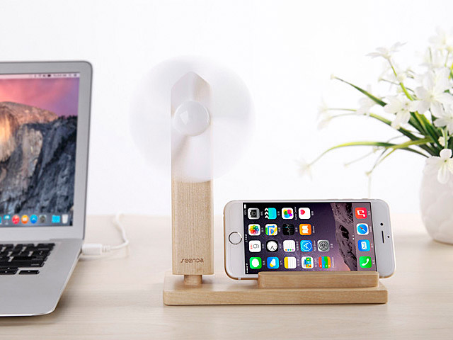 Seenda Woody Smartphone Stand with USB Fan