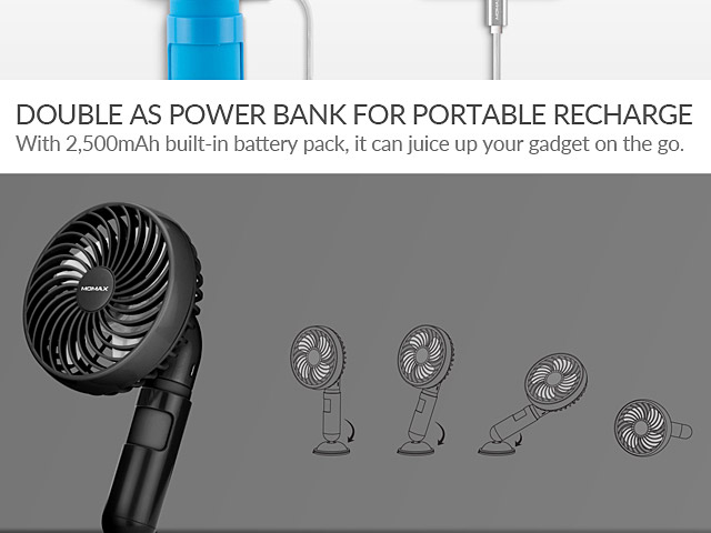 Momax iFan 2 in 1 Portable Fan with Power Bank
