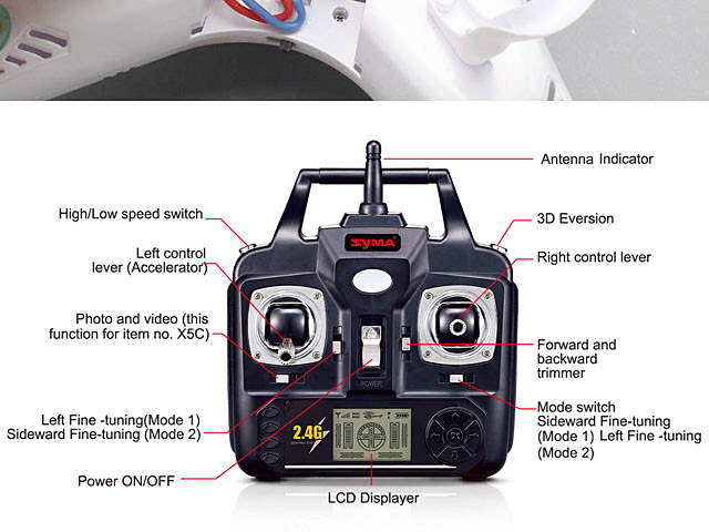 Syma X5C Explorers 2.4GHz 4CH 6 Axis RC Quadcopter with HD Camera