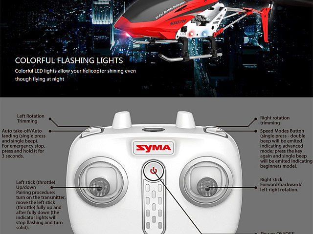 Syma S107H 2.4GHz 3CH RC Helicopter Alloy Copter