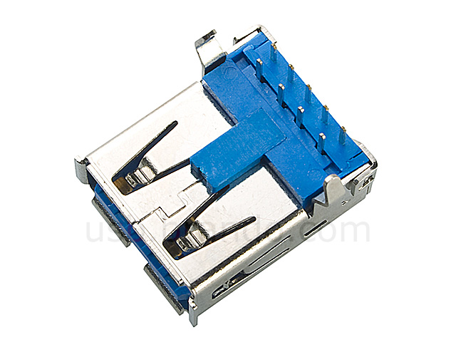 USB 3.0 Type A Female Stand Type DIP Connector (90°)