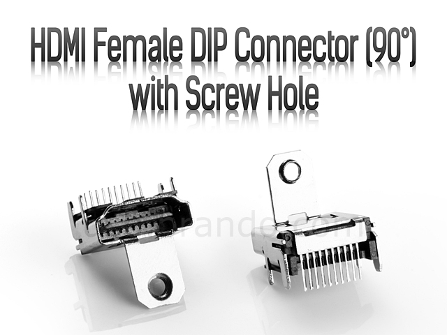 HDMI Female DIP Connector (90°) with Screw Hole