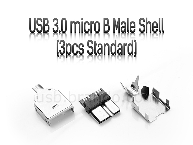 USB 3.0 micro B Male Shell (3pcs Standard)