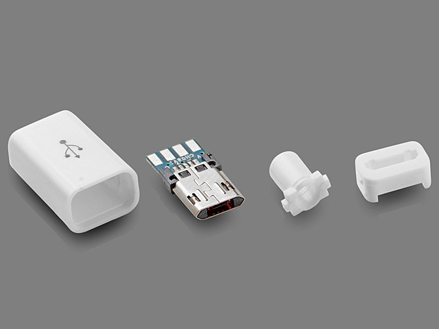 Reversible micro USB Male Soldering Adapter with Shell