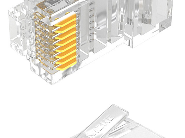 Cat5e RJ45 8P8C Modular Plug Connector - Cat5e 1U Gold Plated (100pcs)
