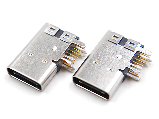 USB 3.1 Type C Female DIP Connector (Horizontal 90°)