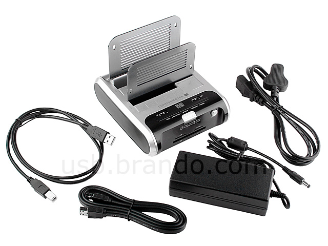 Dual SATA HDD Multi-Function Dock with OTB + Wireless Adapter (USB + eSATA)