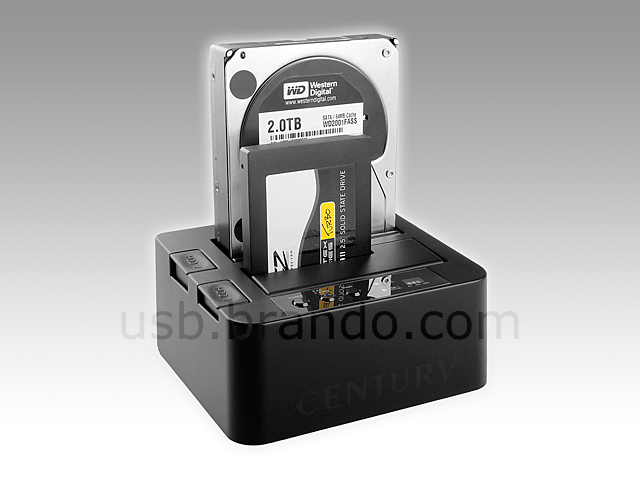 2.5" and 3.5" SATA Double HDD Dock (USB + eSATA + Clone)