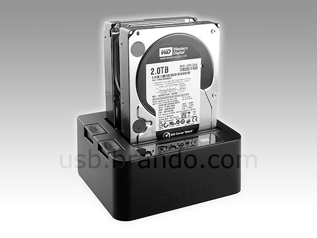 2.5" and 3.5" SATA Double HDD Dock (USB + eSATA + Clone)