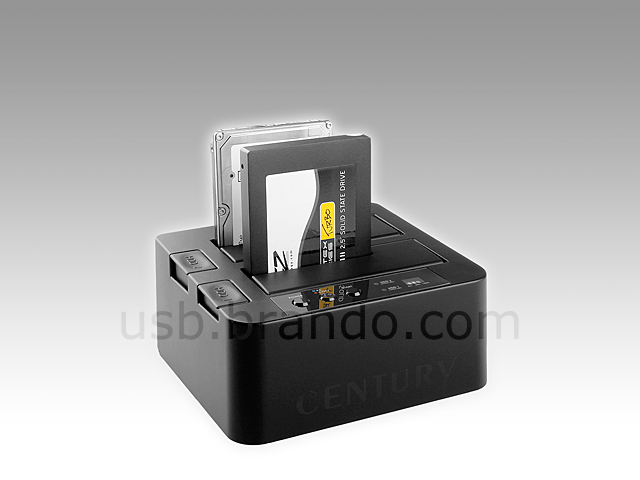 2.5" and 3.5" SATA Double HDD Dock (USB + eSATA + Clone)