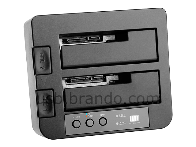 2.5" and 3.5" SATA Double HDD Dock (USB + eSATA + Clone)