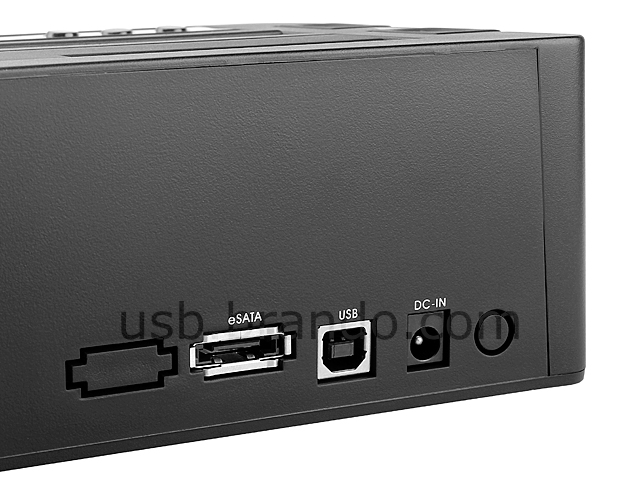 2.5" and 3.5" SATA Double HDD Dock (USB + eSATA + Clone)