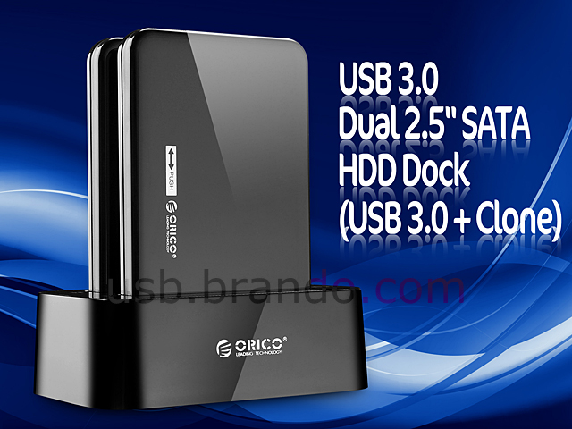 ORICO USB 3.0 Dual 2.5" SATA HDD Dock (USB 3.0 + Clone)