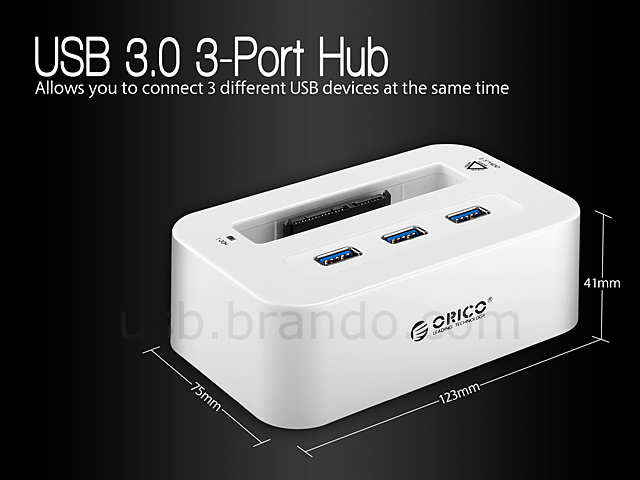 ORICO USB 3.0 2.5" SATA HDD Dock with 3-Port Hub