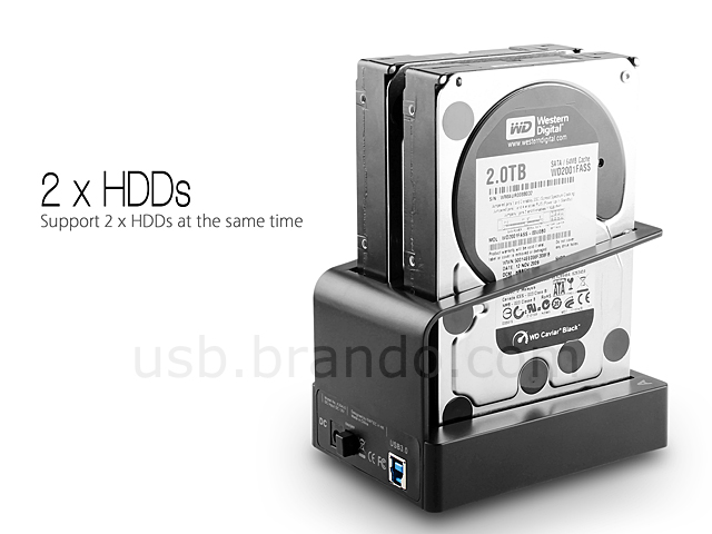 USB 3.0 Dual SATA HDD Dock with OTB (K304)