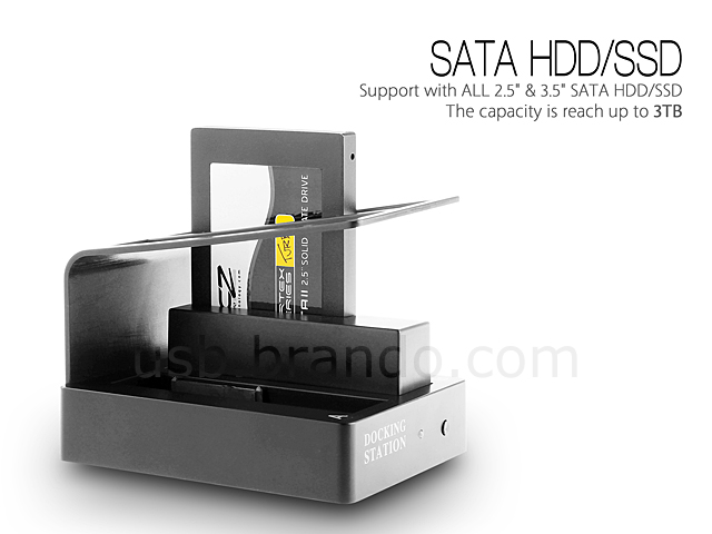 USB 3.0 Dual SATA HDD Dock with OTB (K304)