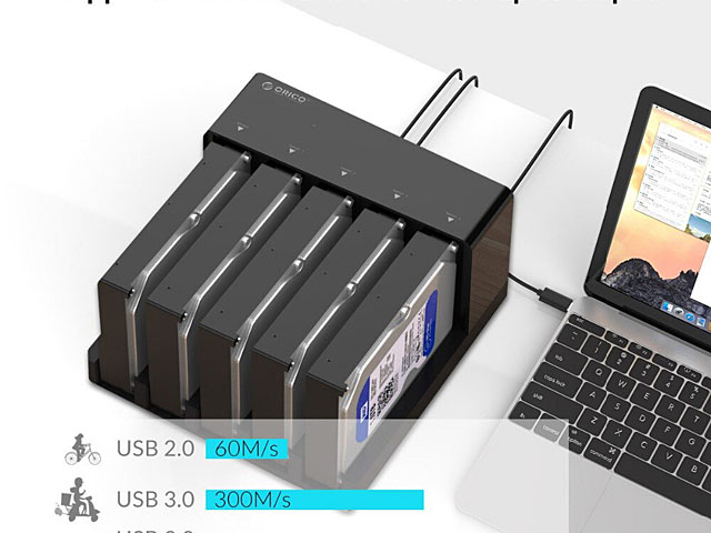 5-Bay USB 3.0 SATA HDD Duplicator Dock