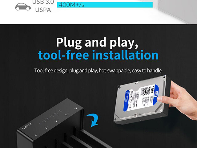 5-Bay USB 3.0 SATA HDD Duplicator Dock