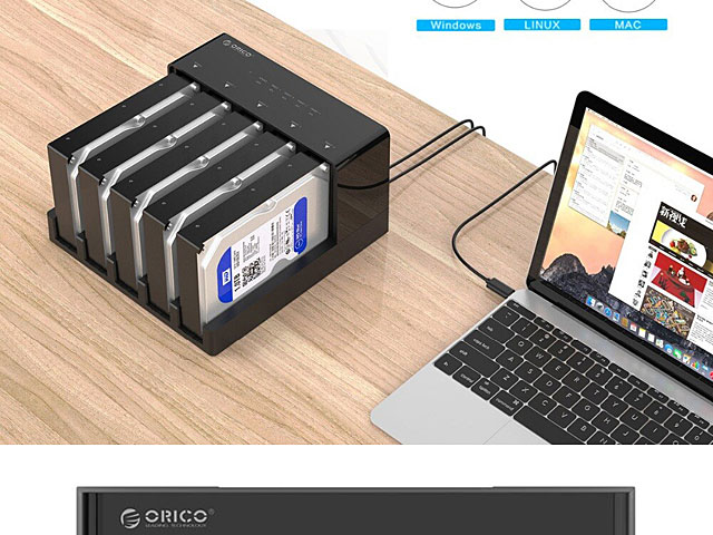 5-Bay USB 3.0 SATA HDD Duplicator Dock