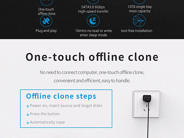 2-Bay USB 3.0 SATA HDD Duplicator Dock