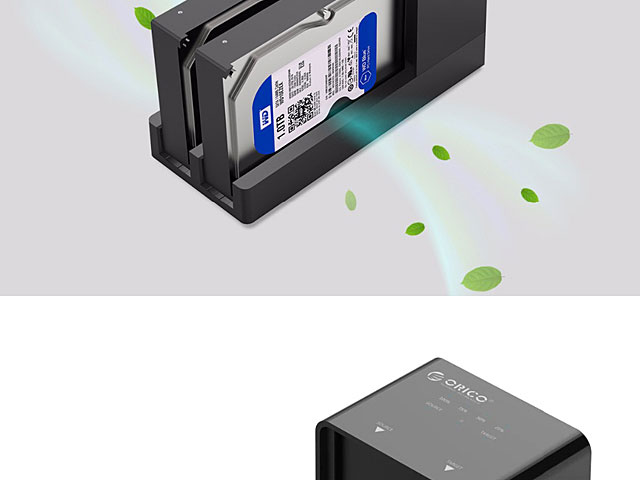 2-Bay USB 3.0 SATA HDD Duplicator Dock